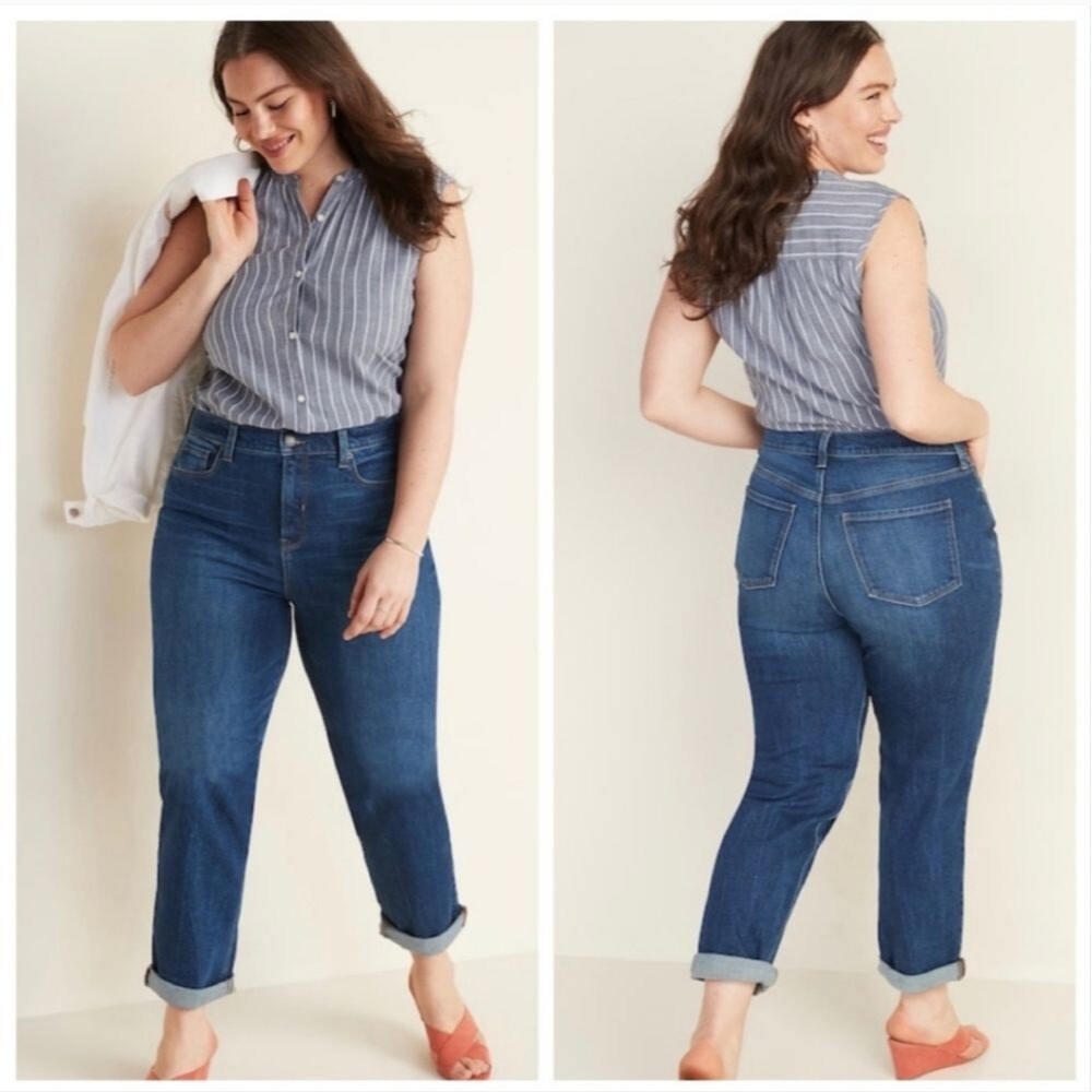 Old Navy Mid Rise Teri Boyfriend Jeans size 14 casual normcore